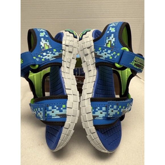 Skechers Mine-Craft Mega-Splash 4K Boys/Girls Sandals Hoop&Loop Strap Sz 1 New - Picture 6 of 16